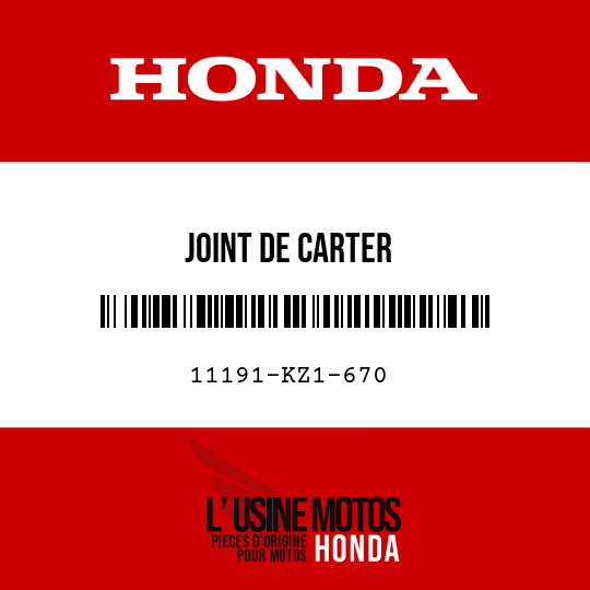 image de 11191-KZ1-670 JOINT DE CARTER