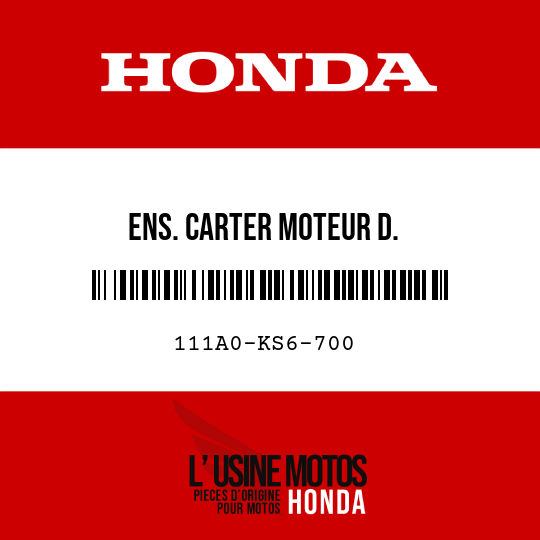 image de 111A0-KS6-700 ENS. CARTER MOTEUR D.