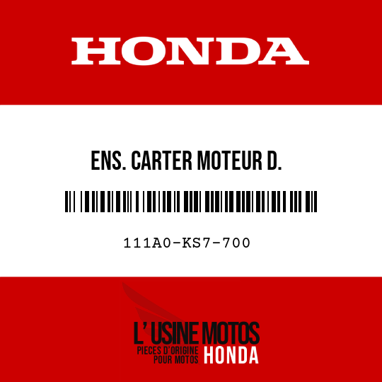 image de 111A0-KS7-700 ENS. CARTER MOTEUR D.