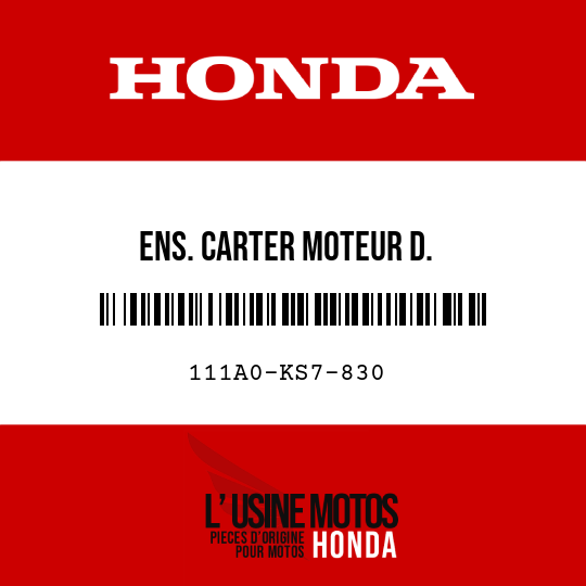 image de 111A0-KS7-830 ENS. CARTER MOTEUR D.