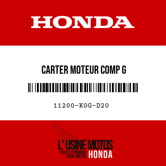image de 11200-K0G-D20 CARTER MOTEUR COMP G