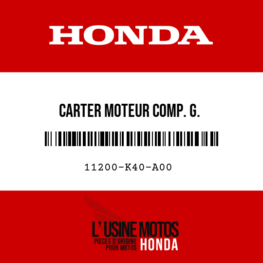 image de 11200-K40-A00 CARTER MOTEUR COMP. G.