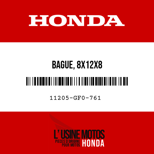 image de 11205-GF0-761 BAGUE, 8X12X8