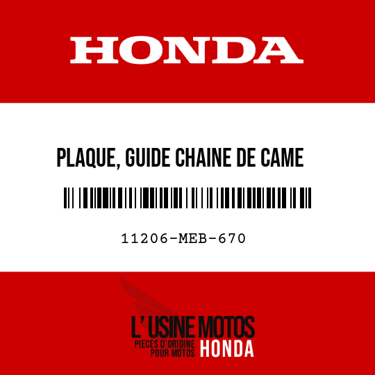 image de 11206-MEB-670 PLAQUE, GUIDE CHAINE DE CAME