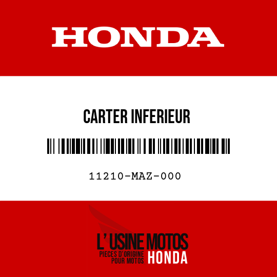 image de 11210-MAZ-000 CARTER INFERIEUR