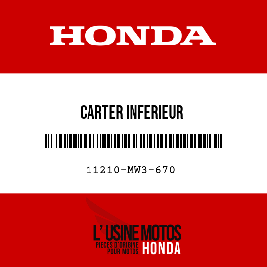 image de 11210-MW3-670 CARTER INFERIEUR