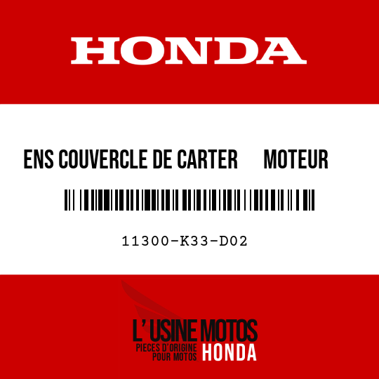 image de 11300-K33-D02 ENS COUVERCLE DE CARTER      MOTEUR D