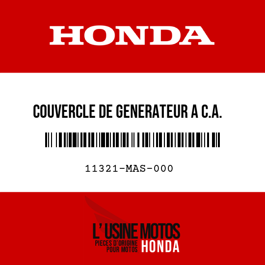 image de 11321-MAS-000 COUVERCLE DE GENERATEUR A C.A.