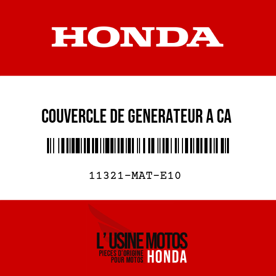 image de 11321-MAT-E10 COUVERCLE DE GENERATEUR A CA