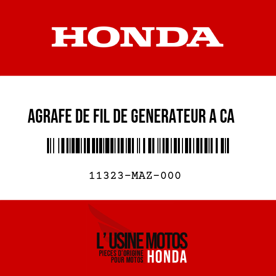image de 11323-MAZ-000 AGRAFE DE FIL DE GENERATEUR A CA