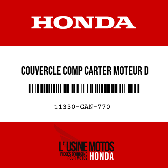 image de 11330-GAN-770 COUVERCLE COMP CARTER MOTEUR D