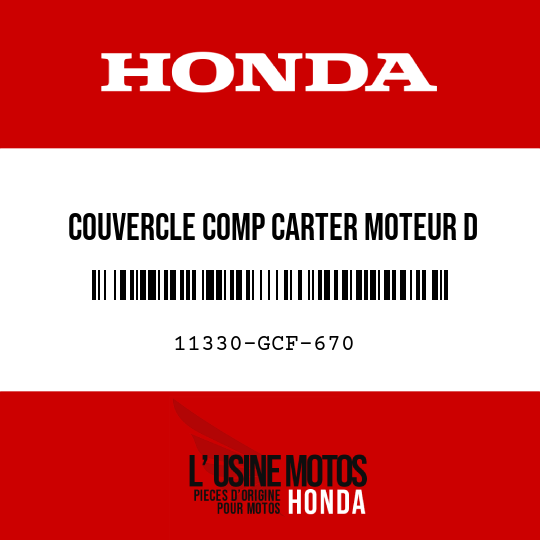 image de 11330-GCF-670 COUVERCLE COMP CARTER MOTEUR D