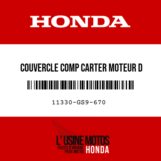image de 11330-GS9-670 COUVERCLE COMP CARTER MOTEUR D