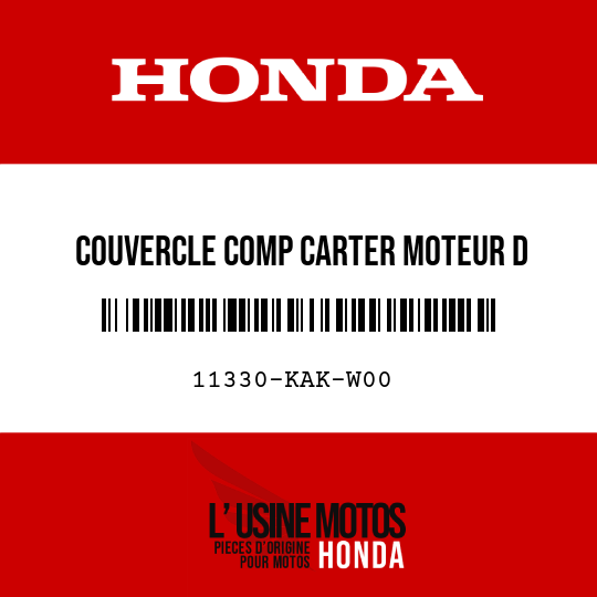 image de 11330-KAK-W00 COUVERCLE COMP CARTER MOTEUR D