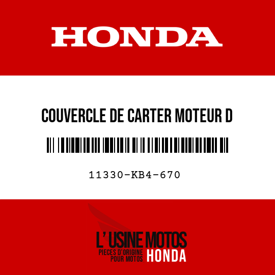 image de 11330-KB4-670 COUVERCLE DE CARTER MOTEUR D