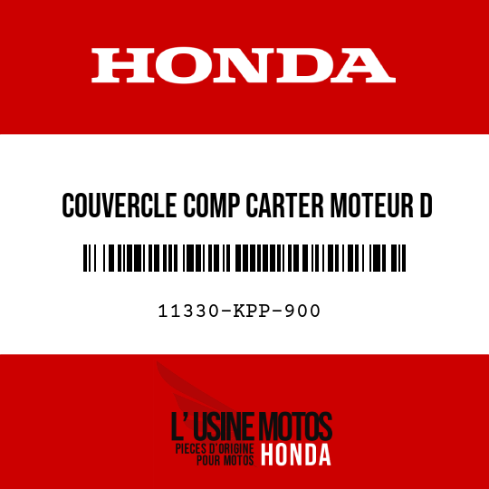 image de 11330-KPP-900 COUVERCLE COMP CARTER MOTEUR D