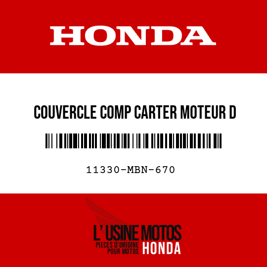 image de 11330-MBN-670 COUVERCLE COMP CARTER MOTEUR D