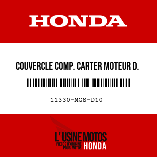 image de 11330-MGS-D10 COUVERCLE COMP. CARTER MOTEUR D.