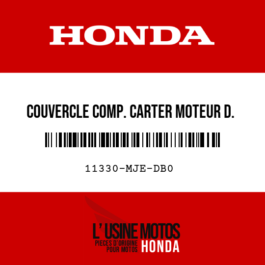image de 11330-MJE-DB0 COUVERCLE COMP. CARTER MOTEUR D.