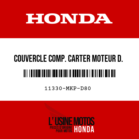 image de 11330-MKP-D80 COUVERCLE COMP. CARTER MOTEUR D.