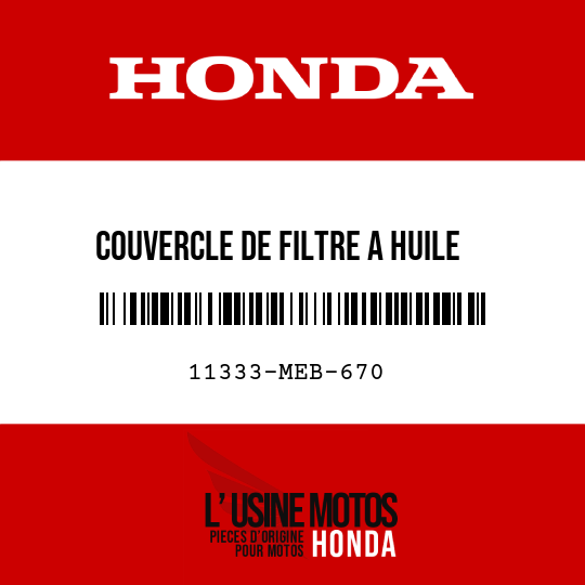 image de 11333-MEB-670 COUVERCLE DE FILTRE A HUILE