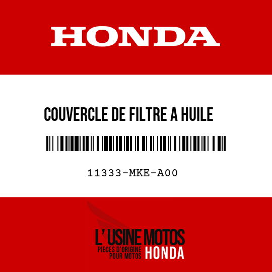 image de 11333-MKE-A00 COUVERCLE DE FILTRE A HUILE
