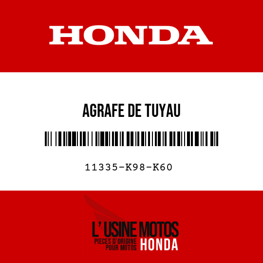 image de 11335-K98-K60 AGRAFE DE TUYAU