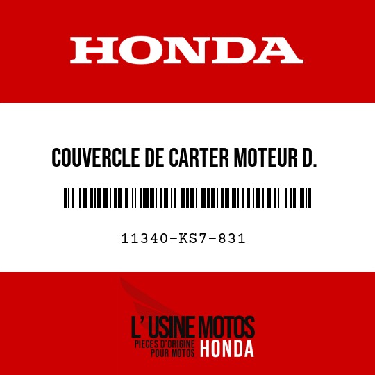 image de 11340-KS7-831 COUVERCLE DE CARTER MOTEUR D.