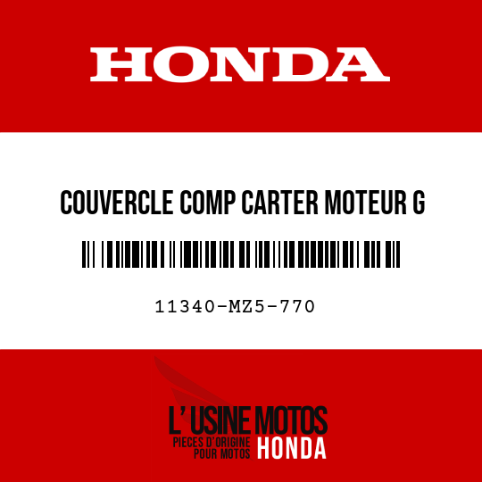 image de 11340-MZ5-770 COUVERCLE COMP CARTER MOTEUR G
