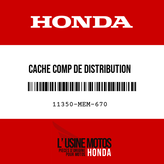 image de 11350-MEM-670 CACHE COMP DE DISTRIBUTION