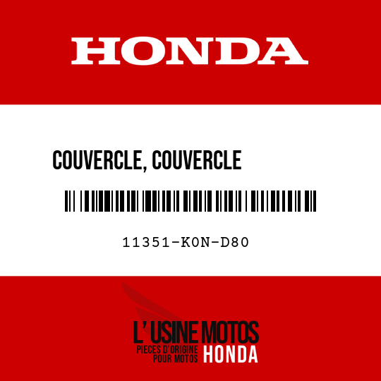 image de 11351-K0N-D80 COUVERCLE, COUVERCLE          GENERATEUR SECTEUR