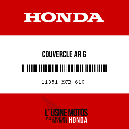 image de 11351-MCB-610 COUVERCLE AR G