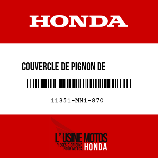 image de 11351-MN1-870 COUVERCLE DE PIGNON DE        COMMANDE