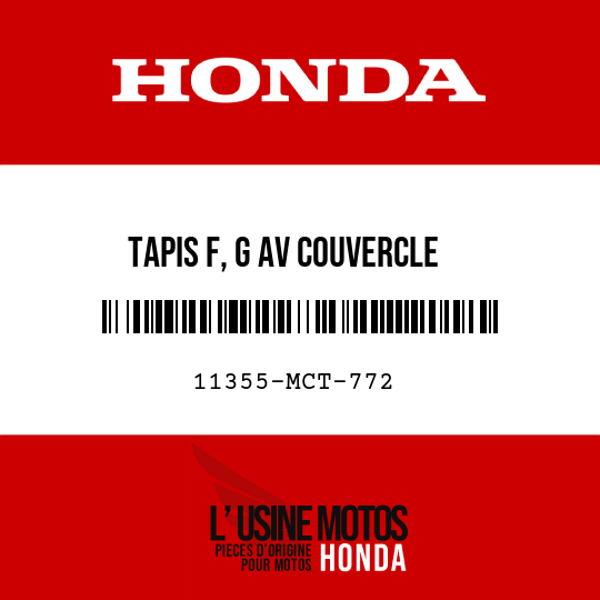 image de 11355-MCT-772 TAPIS F, G AV COUVERCLE