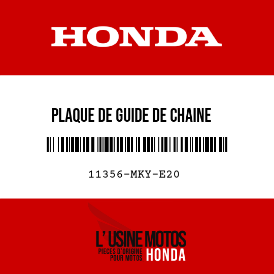 image de 11356-MKY-E20 PLAQUE DE GUIDE DE CHAINE