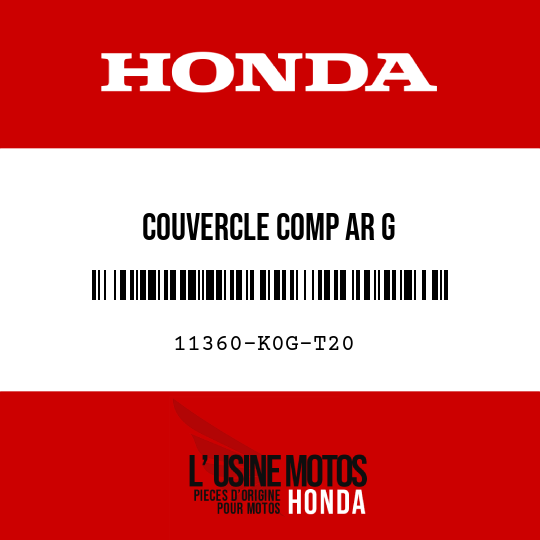 image de 11360-K0G-T20 COUVERCLE COMP AR G