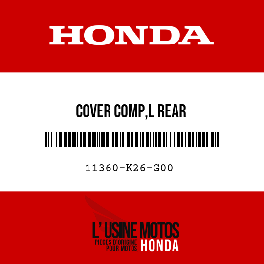 image de 11360-K26-G00 COVER COMP,L REAR
