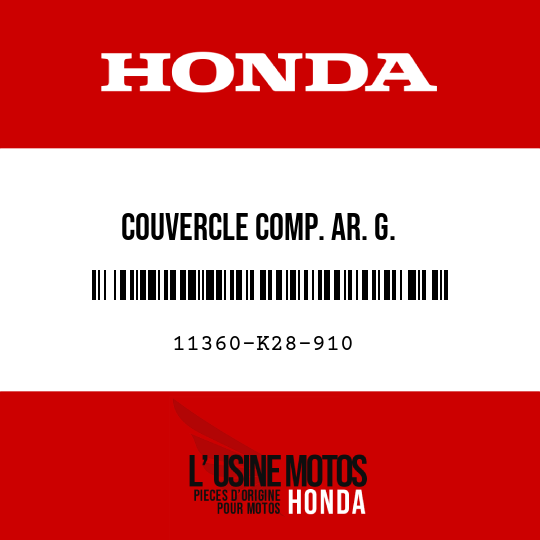 image de 11360-K28-910 COUVERCLE COMP. AR. G.
