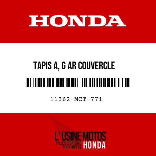 image de 11362-MCT-771 TAPIS A, G AR COUVERCLE