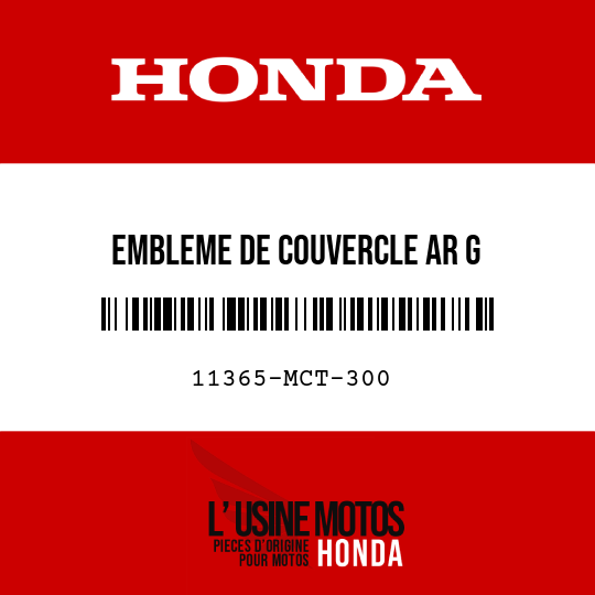 image de 11365-MCT-300 EMBLEME DE COUVERCLE AR G