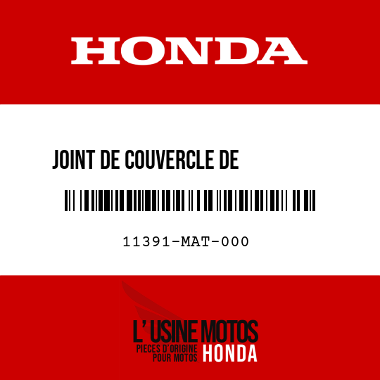 image de 11391-MAT-000 JOINT DE COUVERCLE DE         GENERATEUR D'IMPULSIONS