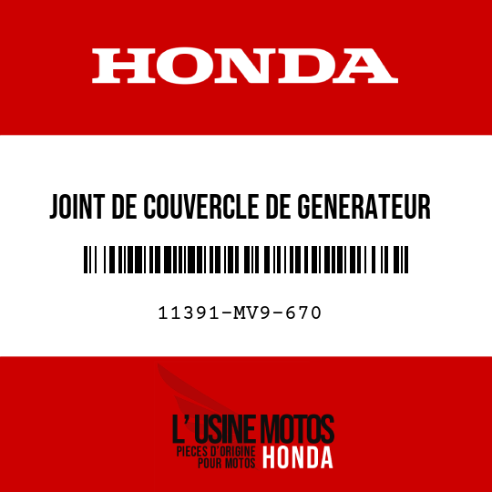 image de 11391-MV9-670 JOINT DE COUVERCLE DE GENERATEUR D'IMPULSIONS
