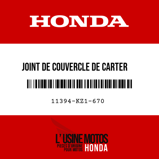 image de 11394-KZ1-670 JOINT DE COUVERCLE DE CARTER  MOTEUR D