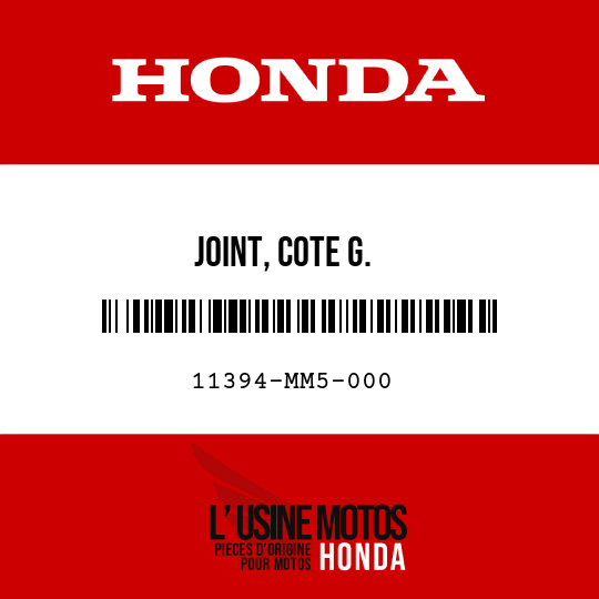 image de 11394-MM5-000 JOINT, COTE G.