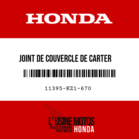 image de 11395-KZ1-670 JOINT DE COUVERCLE DE CARTER  MOTEUR G