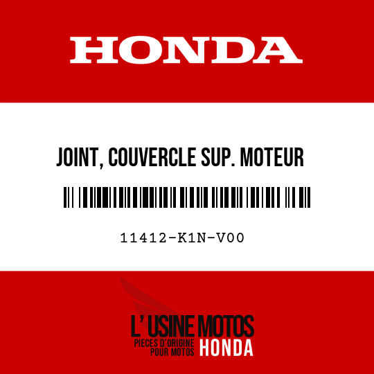 image de 11412-K1N-V00 JOINT, COUVERCLE SUP. MOTEUR