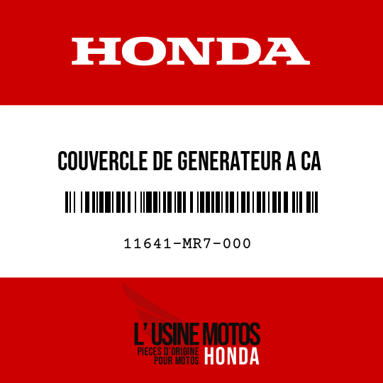 image de 11641-MR7-000 COUVERCLE DE GENERATEUR A CA