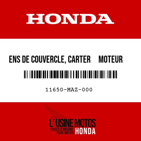 image de 11650-MAZ-000 ENS DE COUVERCLE, CARTER     MOTEUR AR G