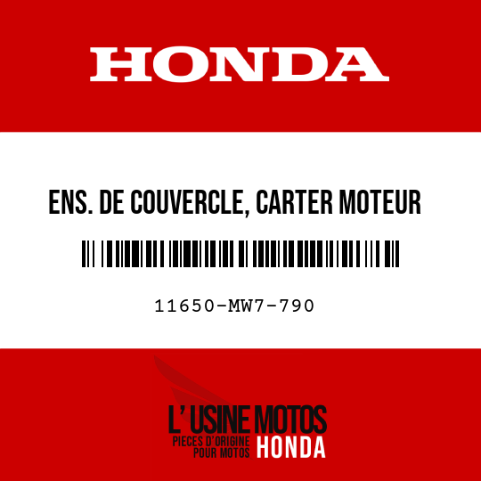 image de 11650-MW7-790 ENS. DE COUVERCLE, CARTER MOTEUR AR. G.