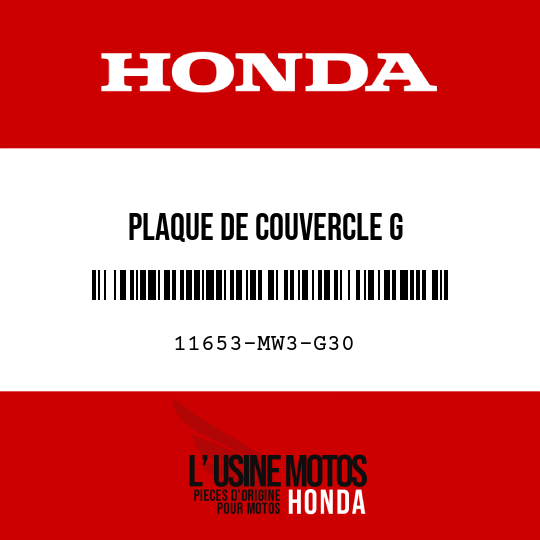 image de 11653-MW3-G30 PLAQUE DE COUVERCLE G
